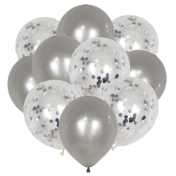 Ballon sæt 5x sølv perlemor...